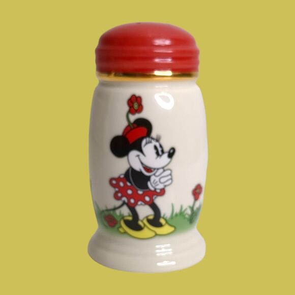 Lenox Disney Mickey & Minnie Salt And Pepper Shakers ~ Red & Black 3.75" VTG - Picture 8 of 13